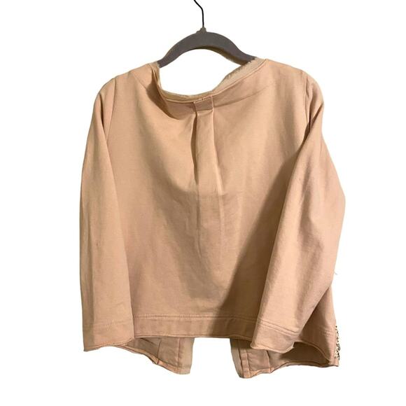 Anthropologie Postmark Light Pink Sequin Cardigan Sweater Small - Picture 3 of 8